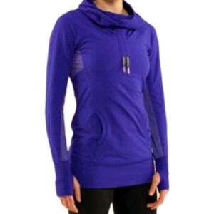 Lululemon Sweatshirt Run Ambition‎ Hooded Pullover Ponytail Hole Thumbholes